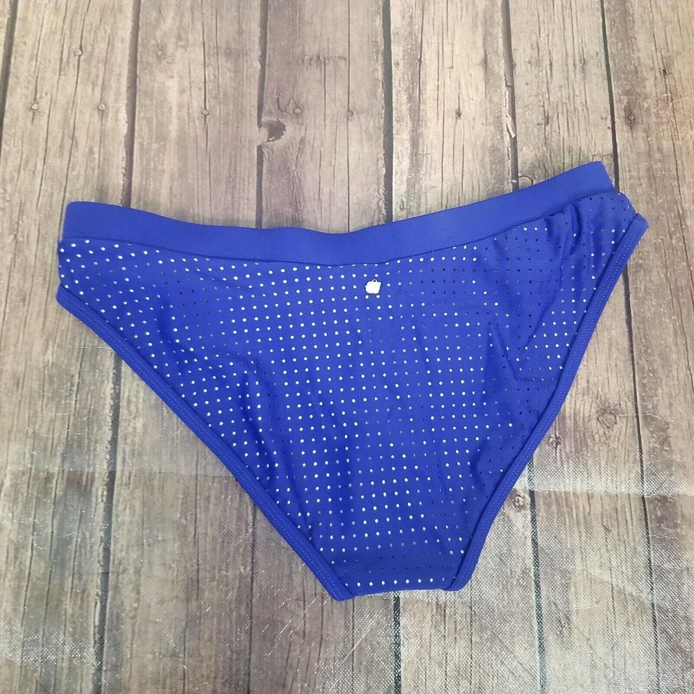 Fabletics Womens Bikini Size S‎ Small Blue Bottoms Valentina Mesh Soft Swimwear